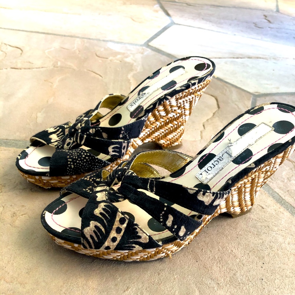 Christian Lacroix straw wedges